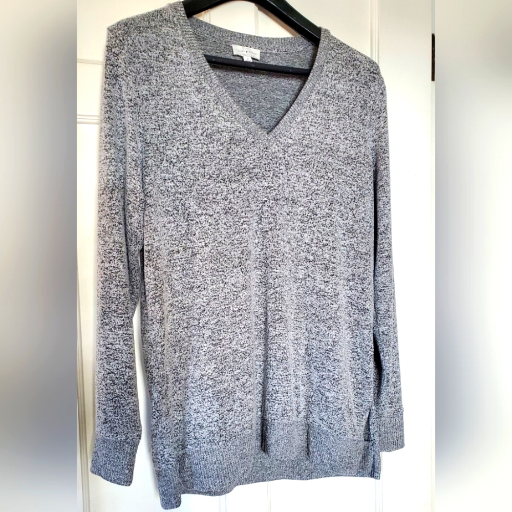 Lucky Brand V-Neck Chanille Long-sleeve